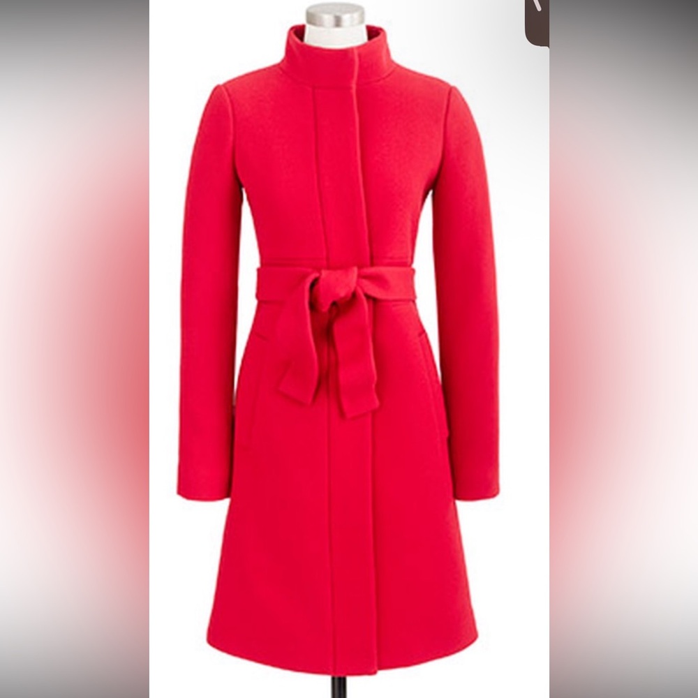 J. Crew Red Double Cloth Coat